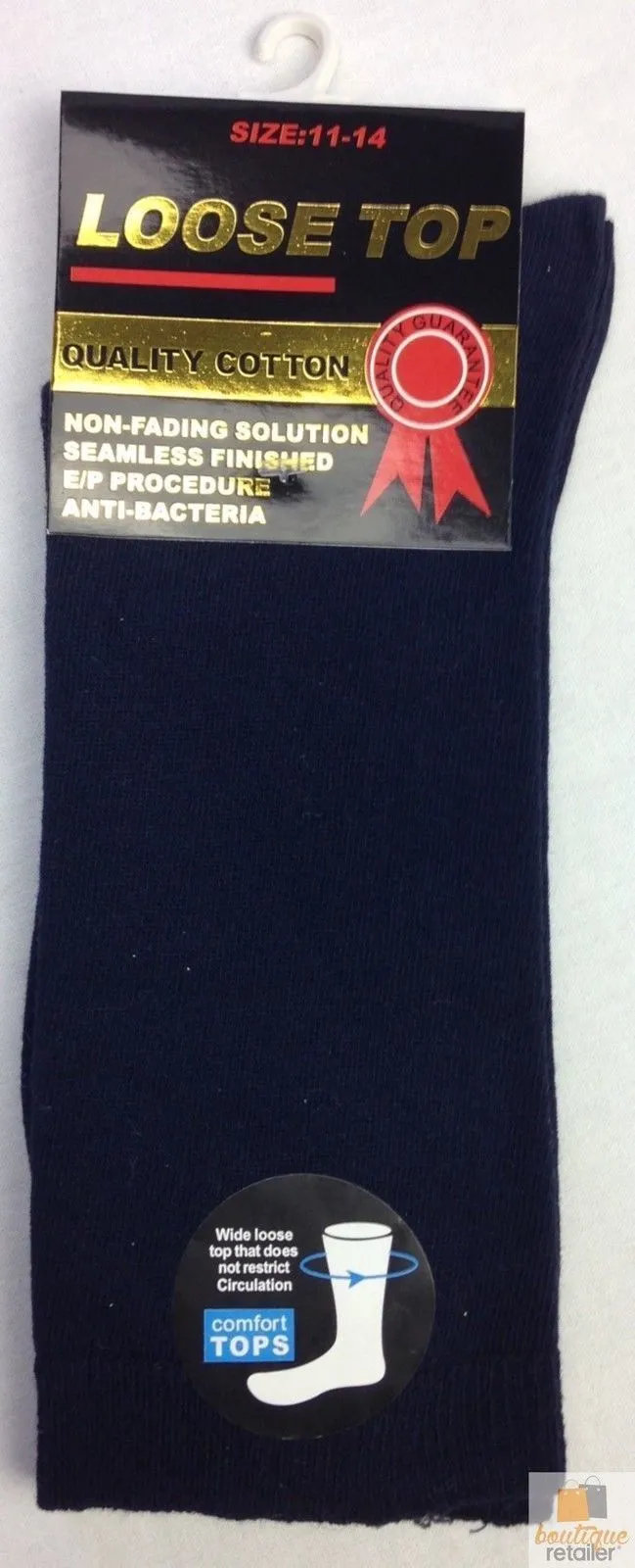 10x Pairs COTTON Rich LOOSE TOP SOCKS Medical Circulation Diabetic Comfort BULK