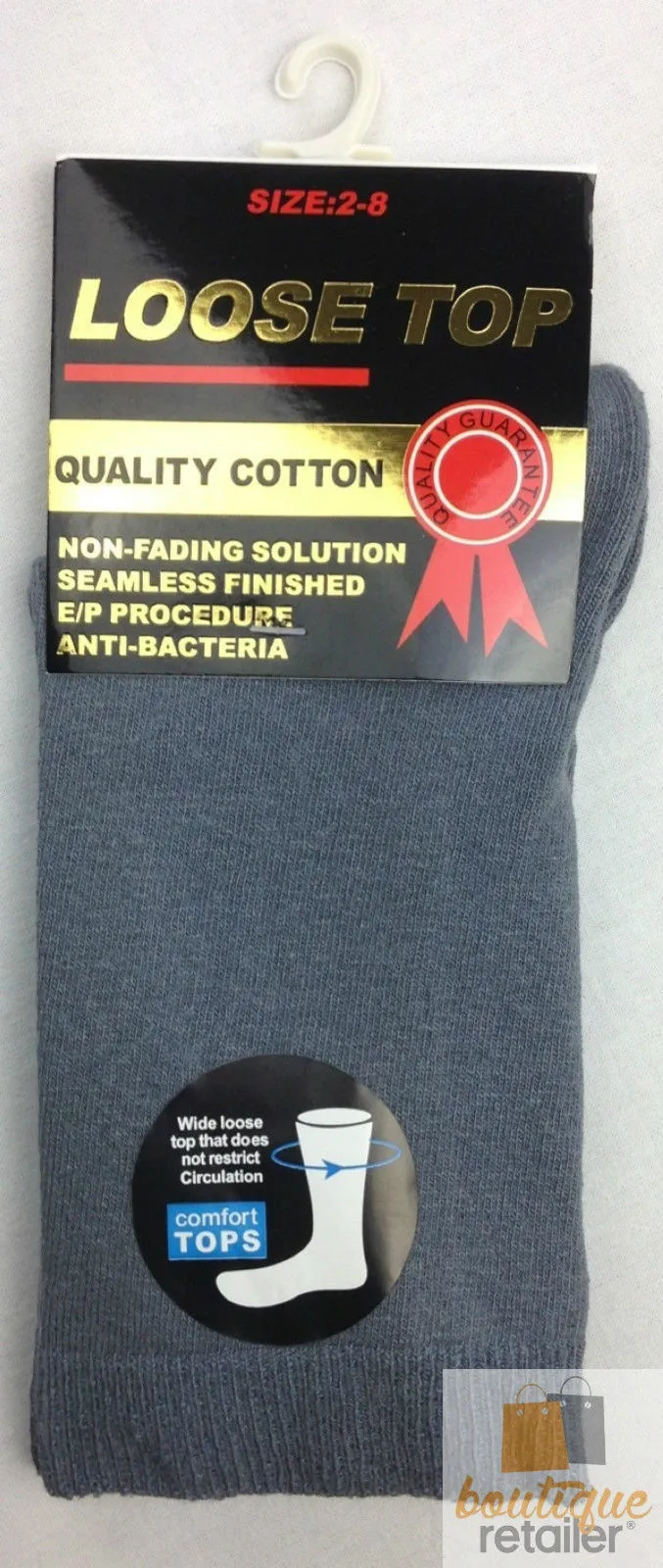10x Pairs COTTON Rich LOOSE TOP SOCKS Medical Circulation Diabetic Comfort BULK