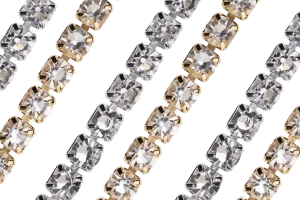 4mm Tennis Rhinestone Cup Chain Sold by The Foot - CH 937