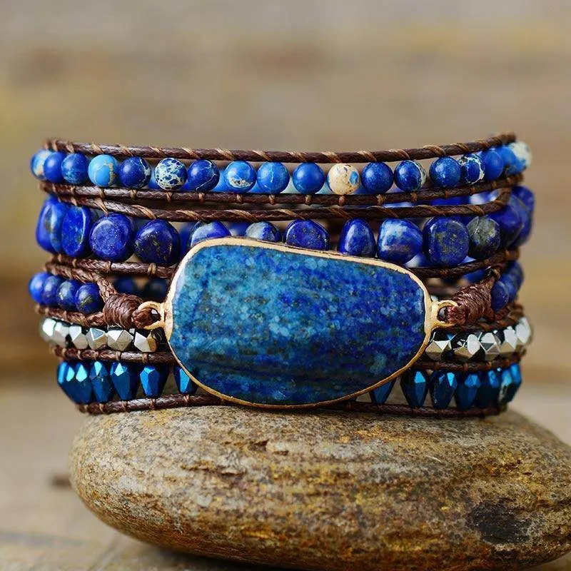 Alloy Bead Braided Bracelet