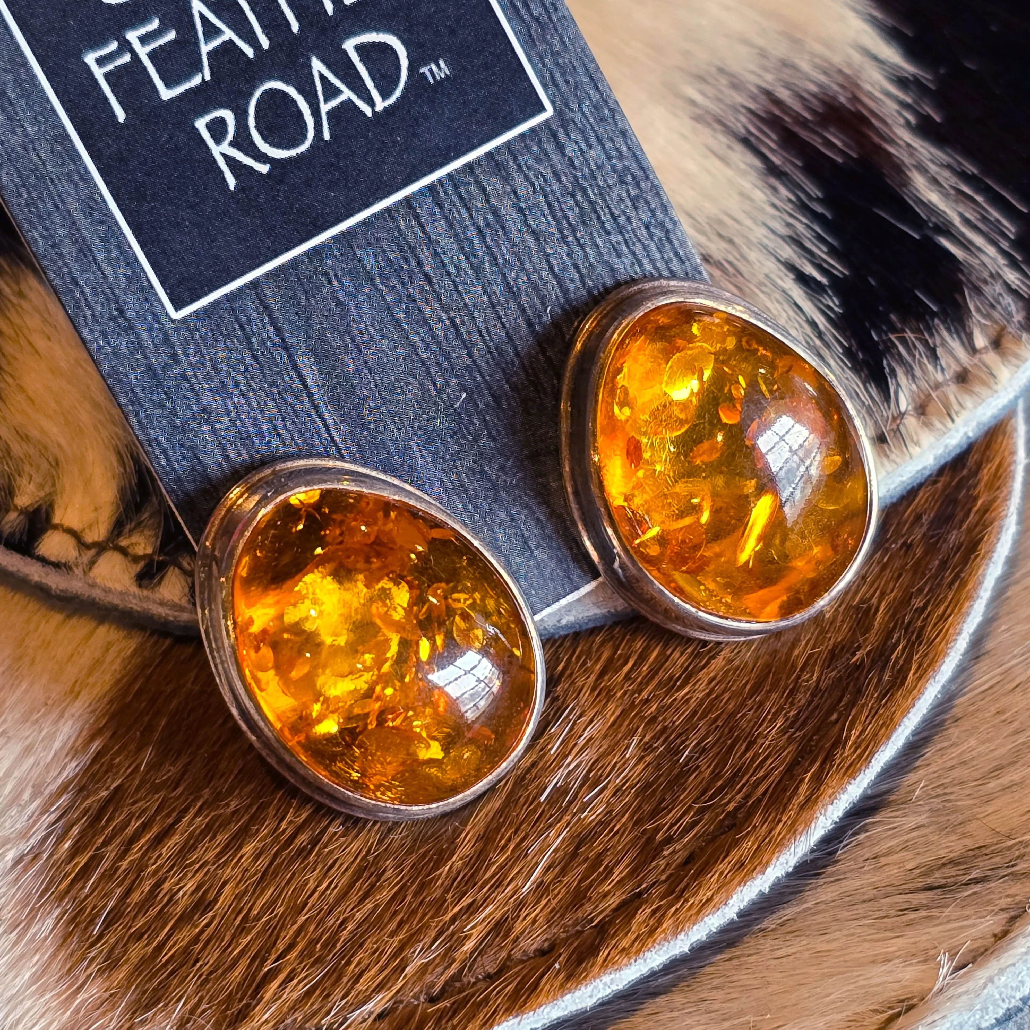Amber/Sterling Earrings - EPA2