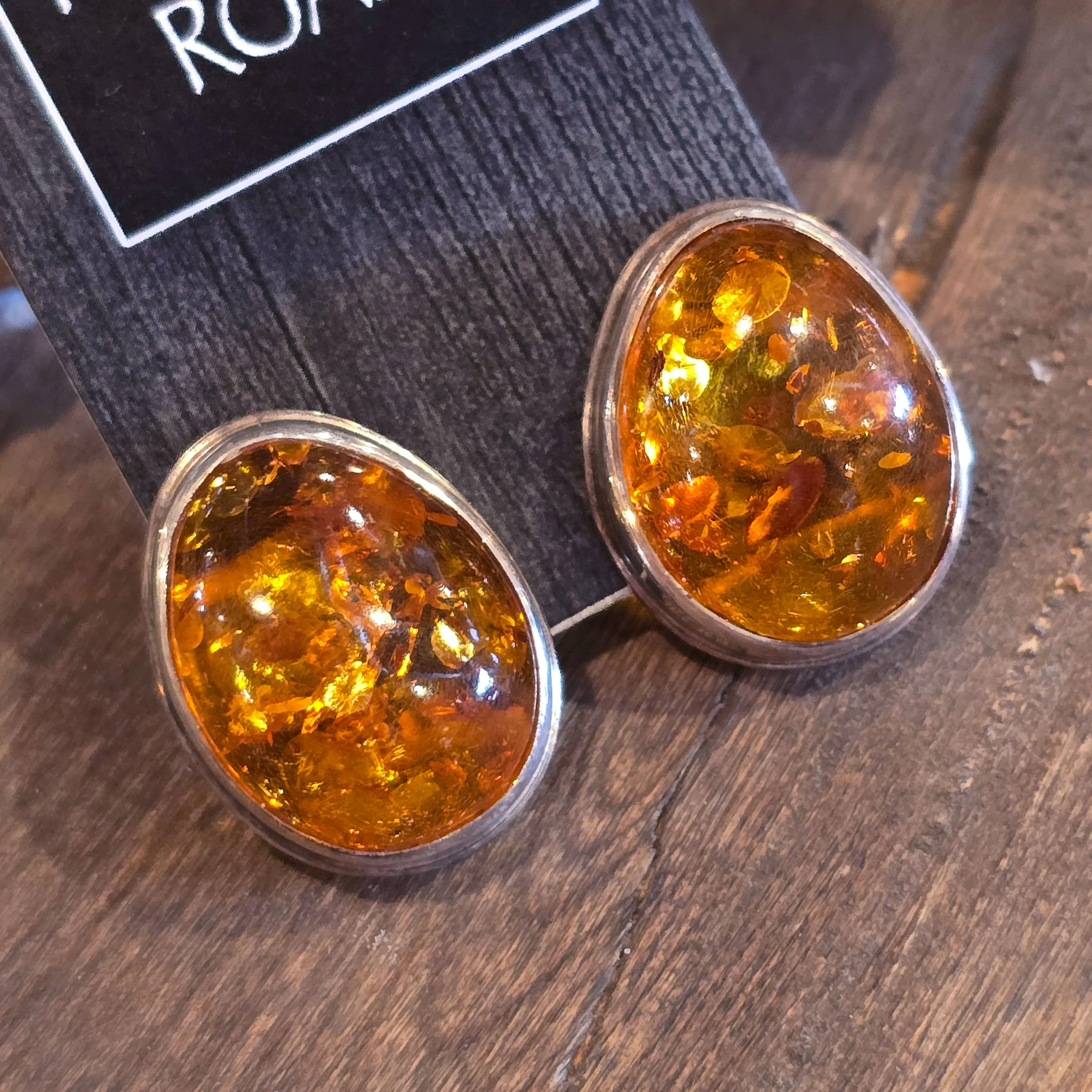 Amber/Sterling Earrings - EPA2