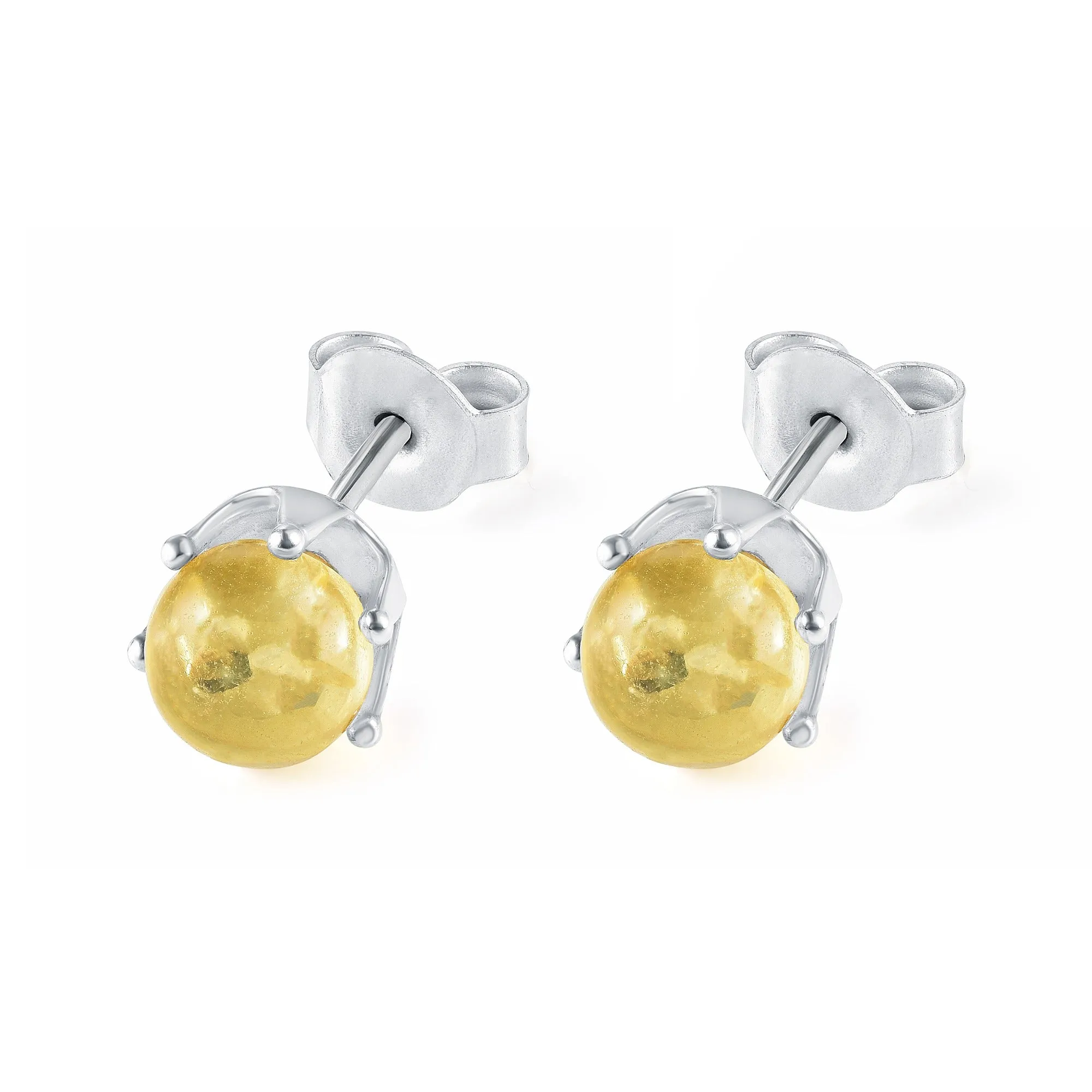 Baltic Amber Stud Earrings