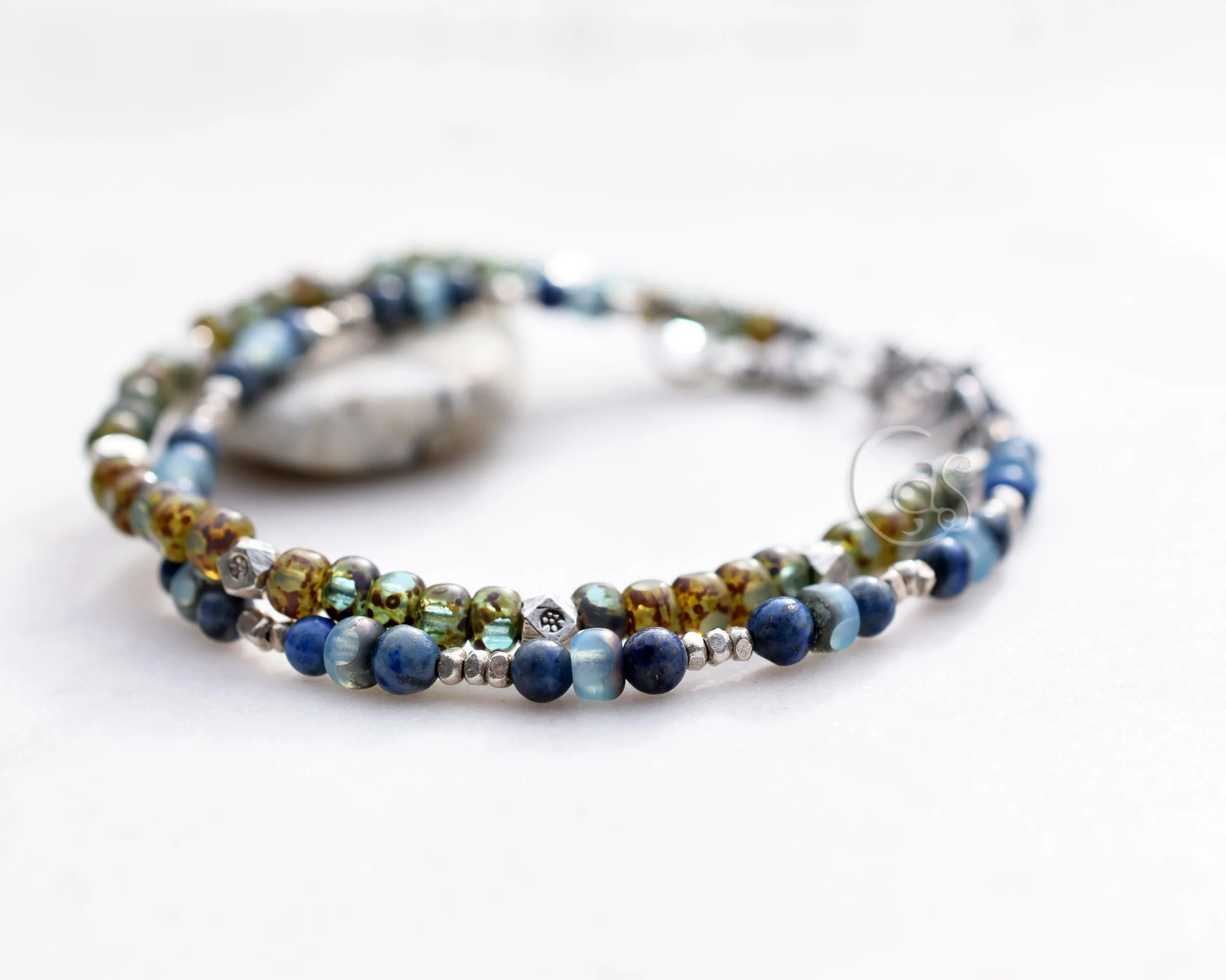 Bracelet Bohemian Layering Silver Beaded Bracelet Jewelry Karen Hill Tribe Silver Boho Style Jewelry