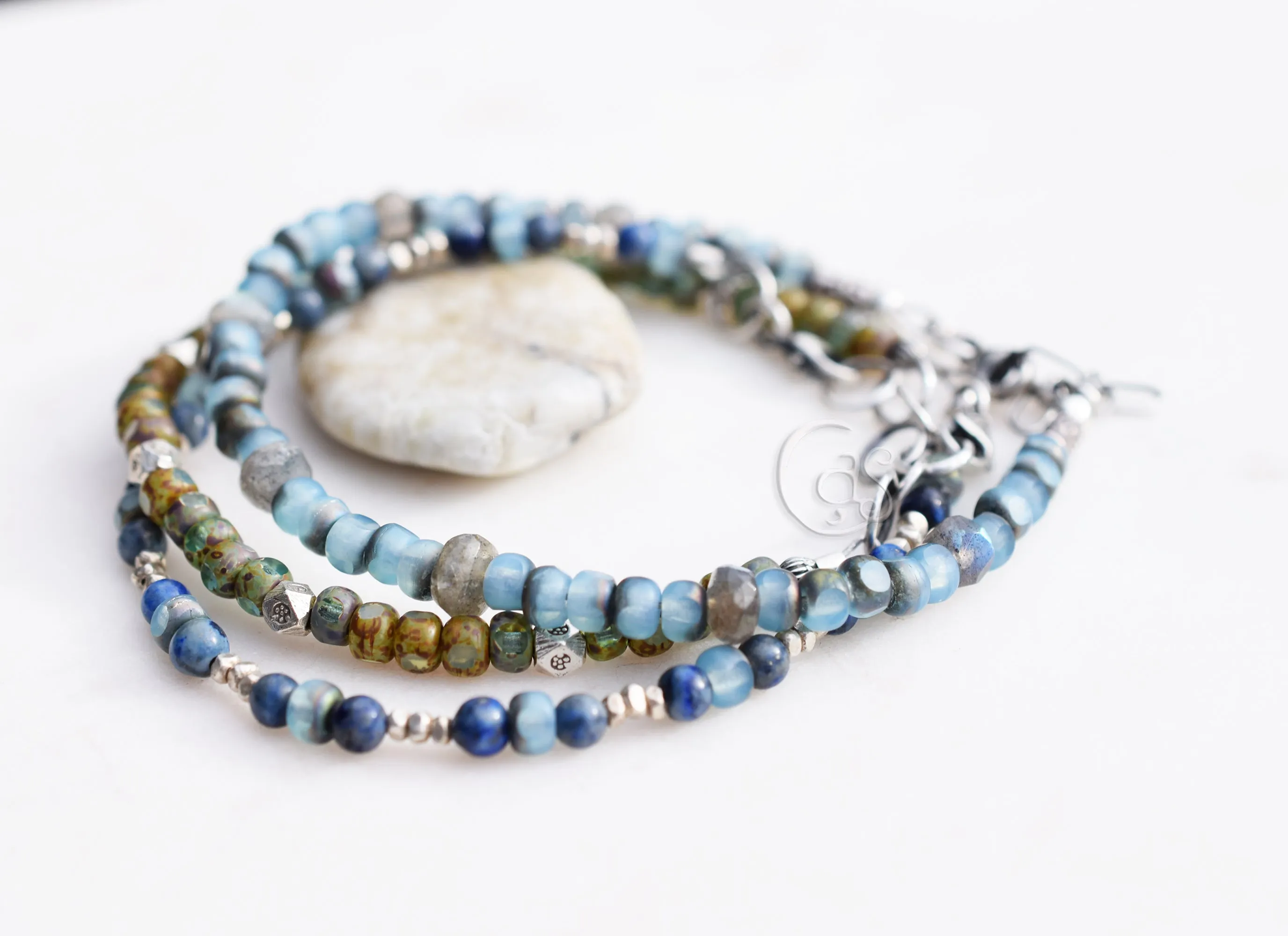 Bracelet Bohemian Layering Silver Beaded Bracelet Jewelry Karen Hill Tribe Silver Boho Style Jewelry
