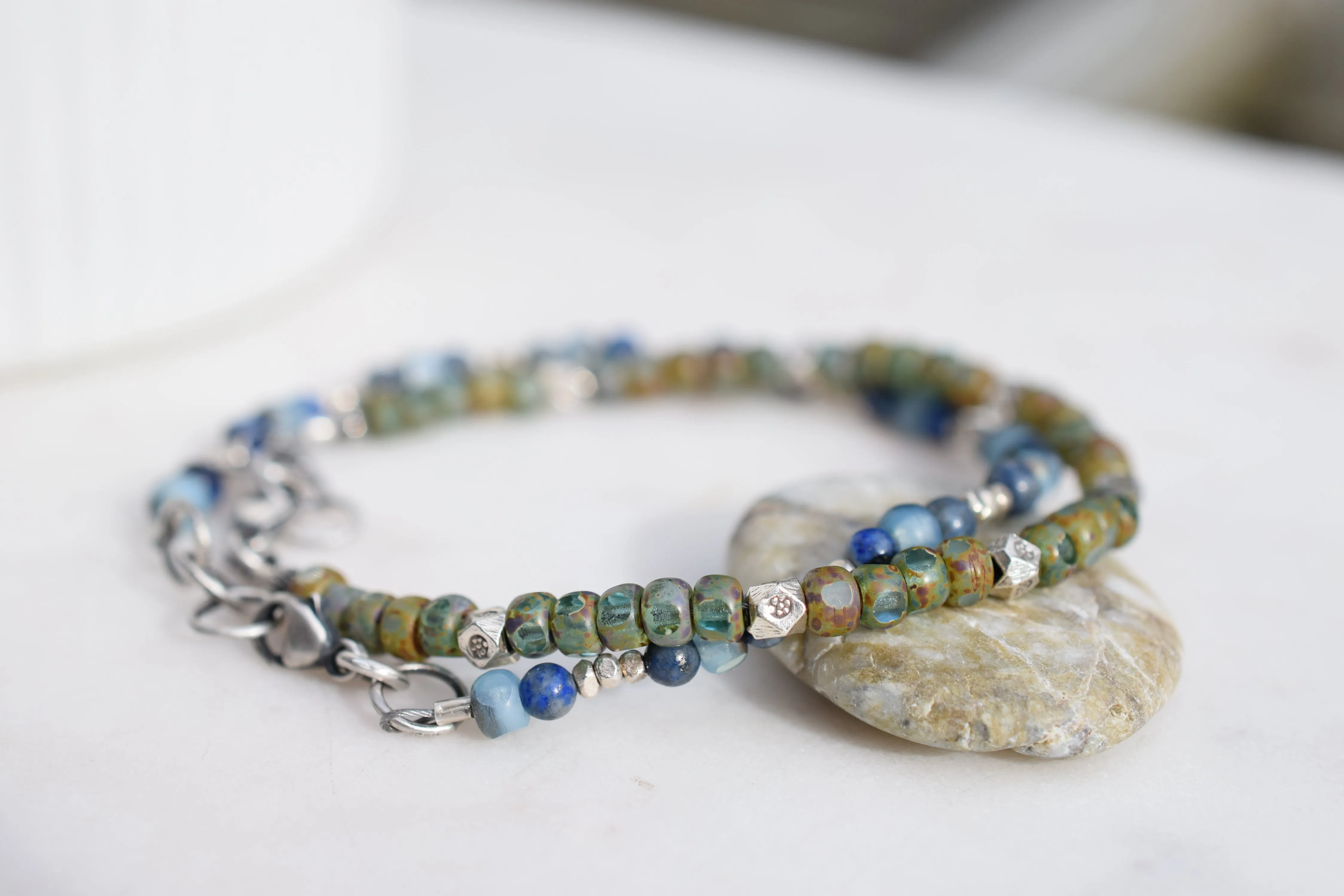 Bracelet Bohemian Layering Silver Beaded Bracelet Jewelry Karen Hill Tribe Silver Boho Style Jewelry