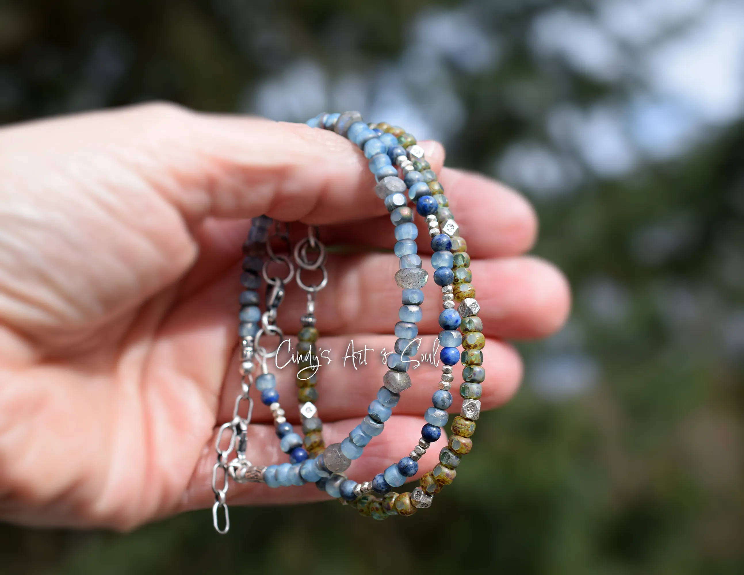 Bracelet Bohemian Layering Silver Beaded Bracelet Jewelry Karen Hill Tribe Silver Boho Style Jewelry