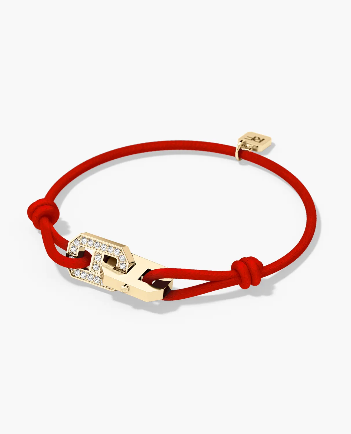 BRIGGS Cord Bracelet with Gold Charm & 0.45ct Diamonds