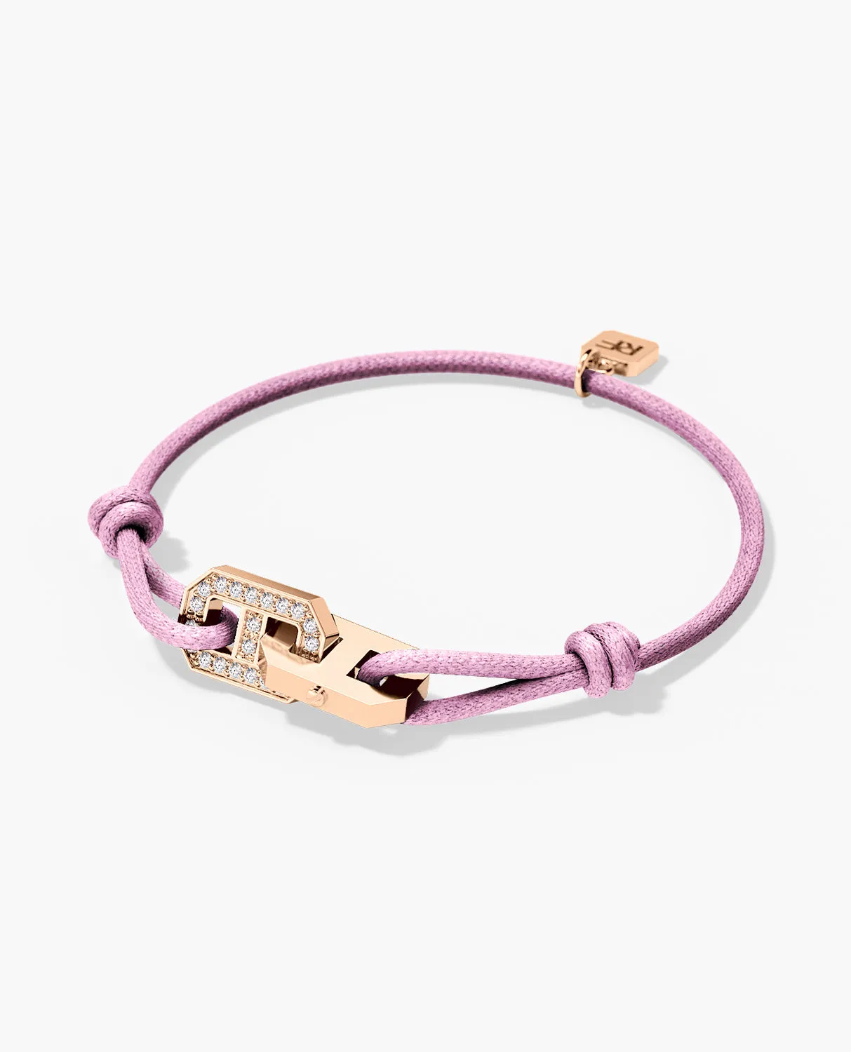 BRIGGS Cord Bracelet with Gold Charm & 0.45ct Diamonds