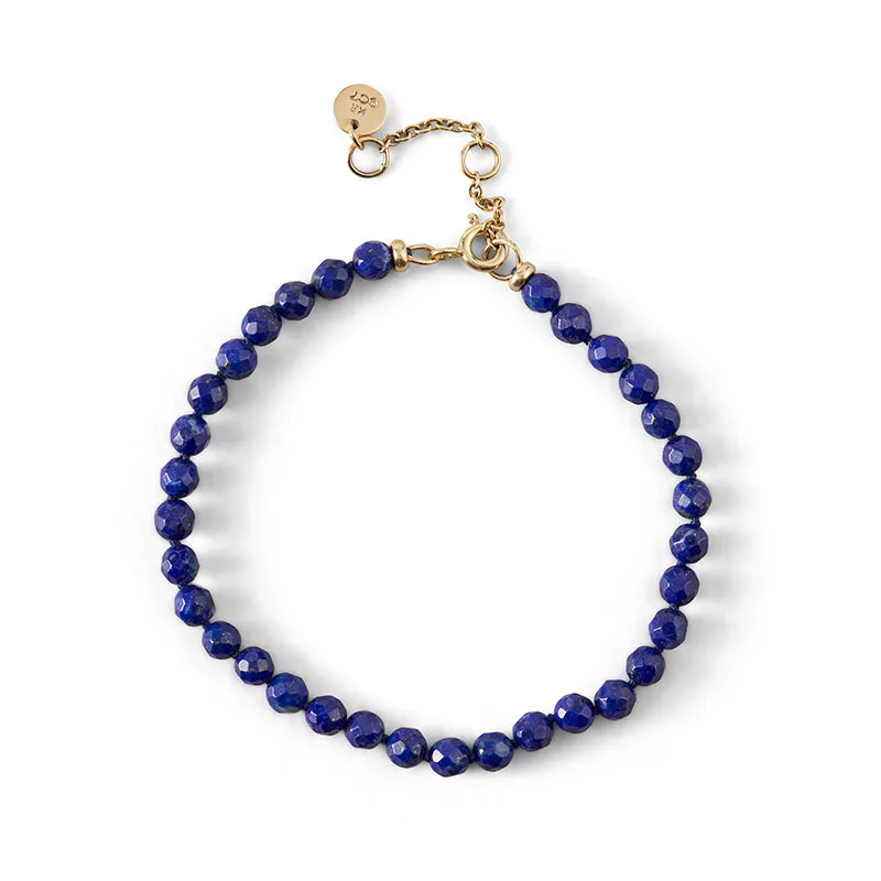 Chronos Bracelet, Lapis Lazuli, 9kt Yellow Gold