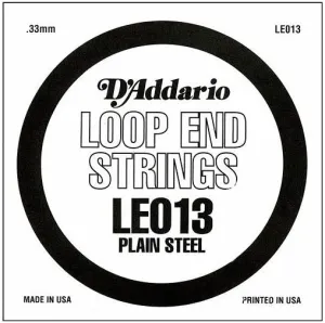 D'Addario LE013 Plain Steel Loop End Single String, .013