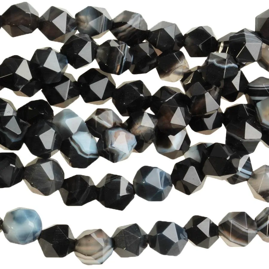 Dakota Stones 6mm Sardonyx Star Cut Round Bead Strand