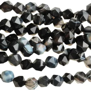 Dakota Stones 6mm Sardonyx Star Cut Round Bead Strand