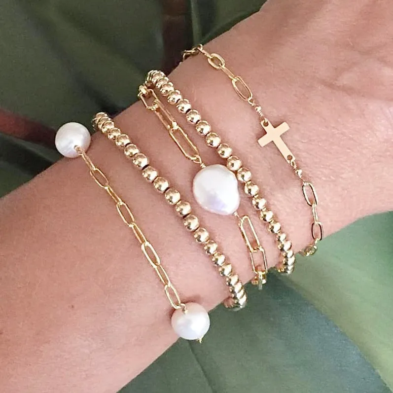 Gold Cross Bracelet