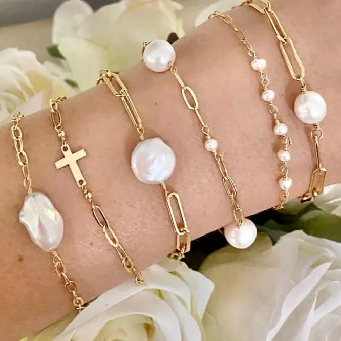 Gold Cross Bracelet