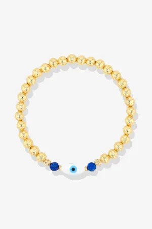Gold Evil Eye Lapis Lazuli Bracelet