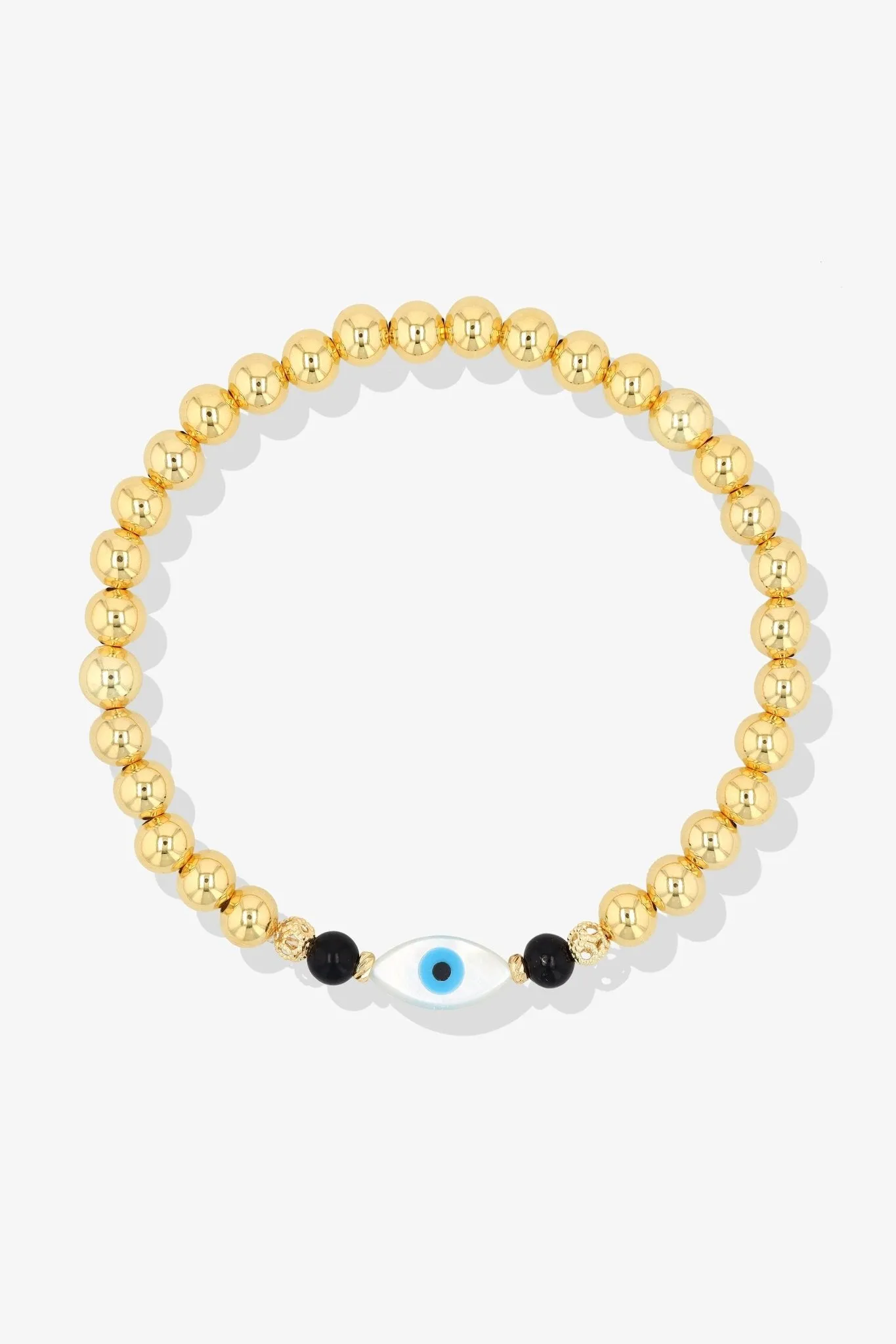 Gold Evil Eye Lapis Lazuli Bracelet