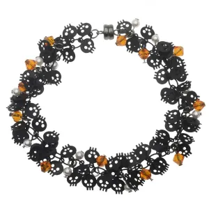 Halloween Skull Charm Chain Bracelet