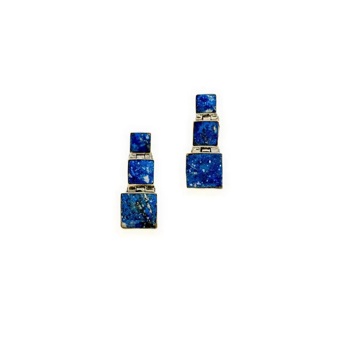 Lapis Lazuli Dakari Earrings | Handcrafted Artisan Jewelry | From Chile