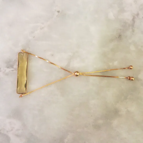 Lemon Quartz Jeweled Bracelet