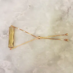 Lemon Quartz Jeweled Bracelet