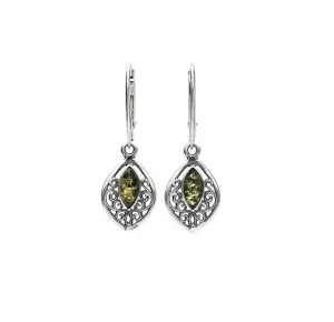 MILENA Baltic Amber Drop Earrings Vintage