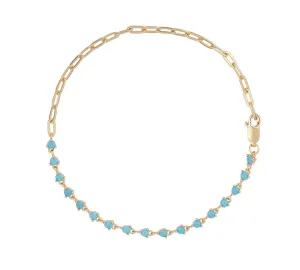 NAIRA TURQUOISE GOLD BRACELET