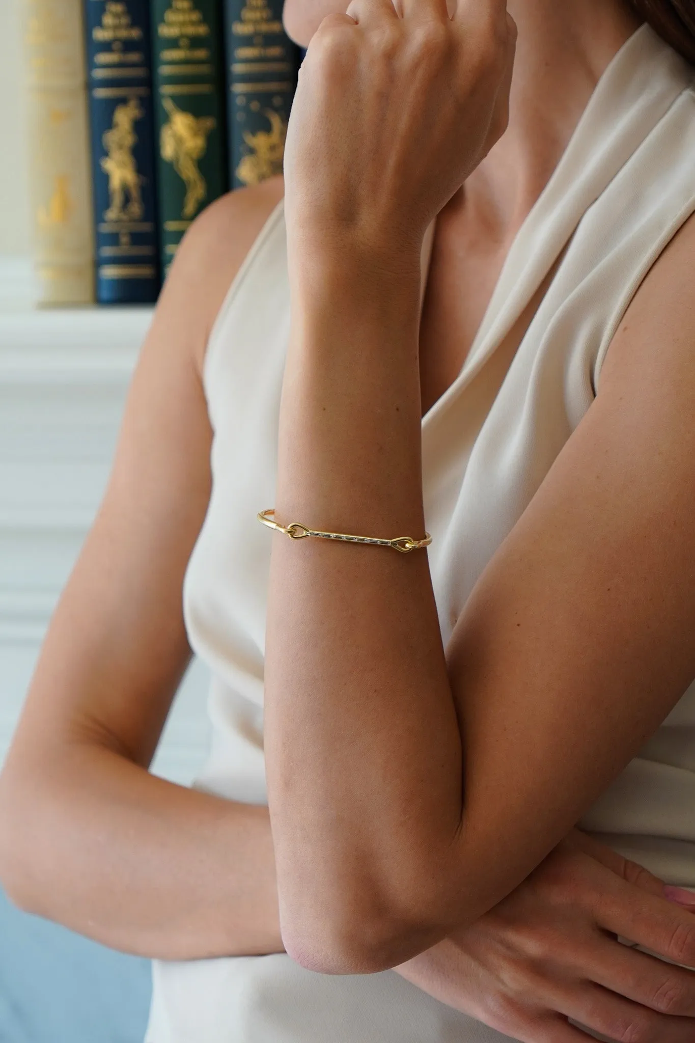Needle Eye Cuff - Diamond Baguettes