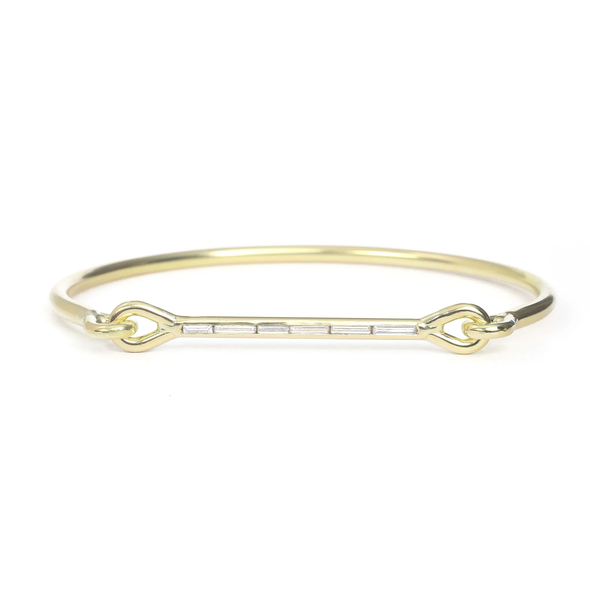 Needle Eye Cuff - Diamond Baguettes