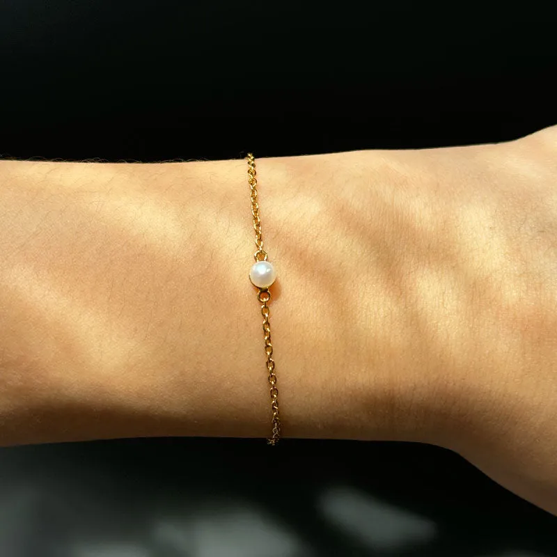 Petit Pearl Bracelet, Gold