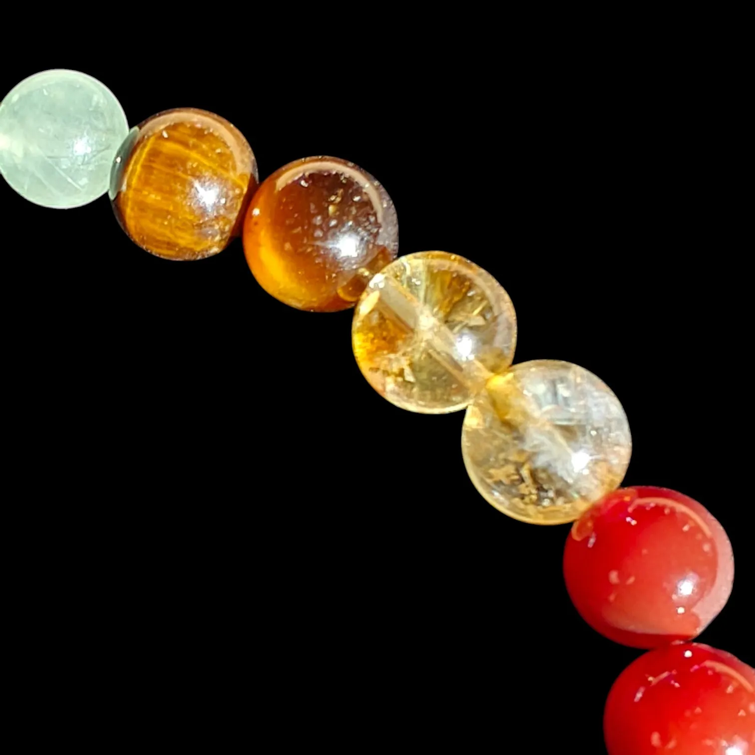 Real 7 Chakra Bracelet & Hematite 8mm Unisex