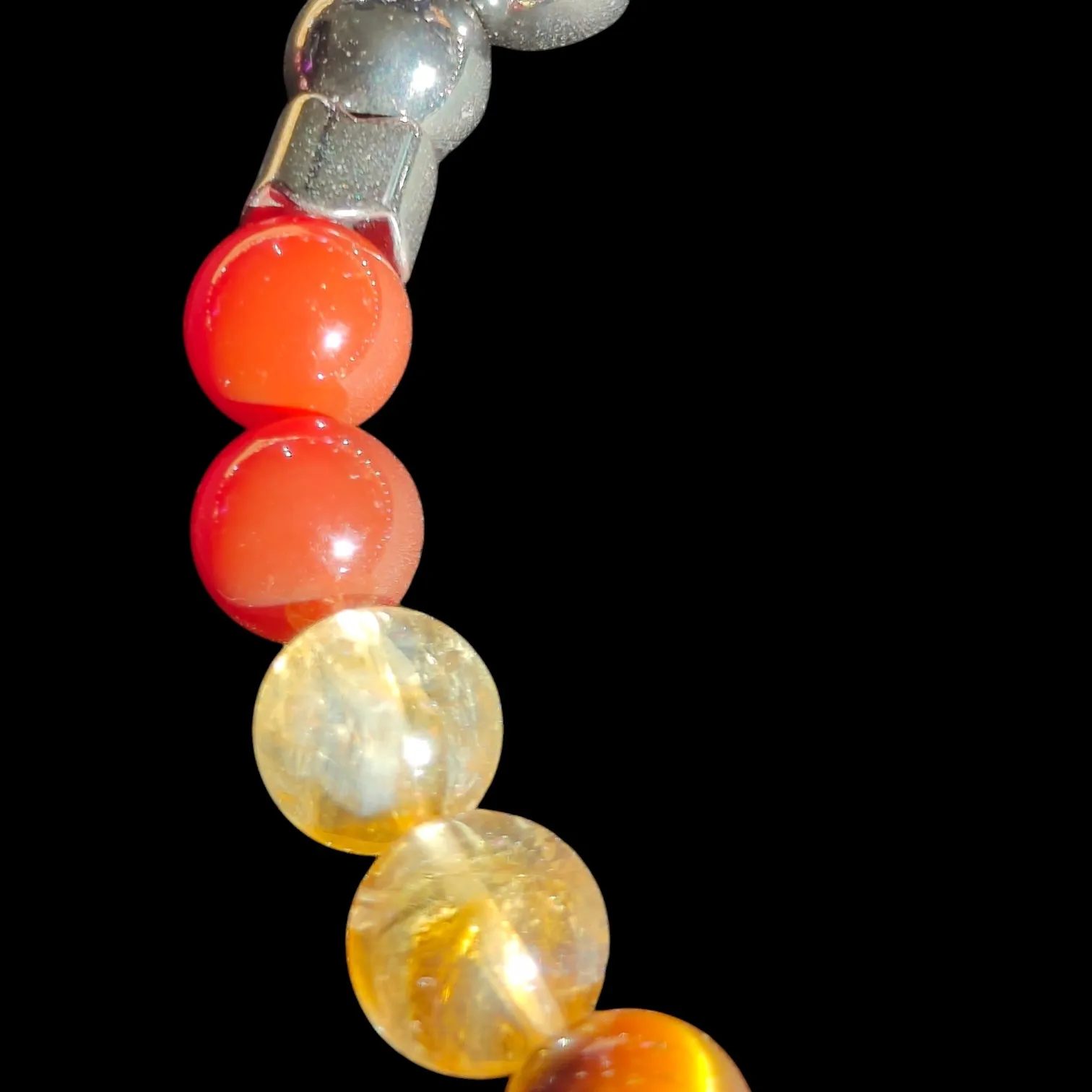 Real 7 Chakra Bracelet & Hematite 8mm Unisex
