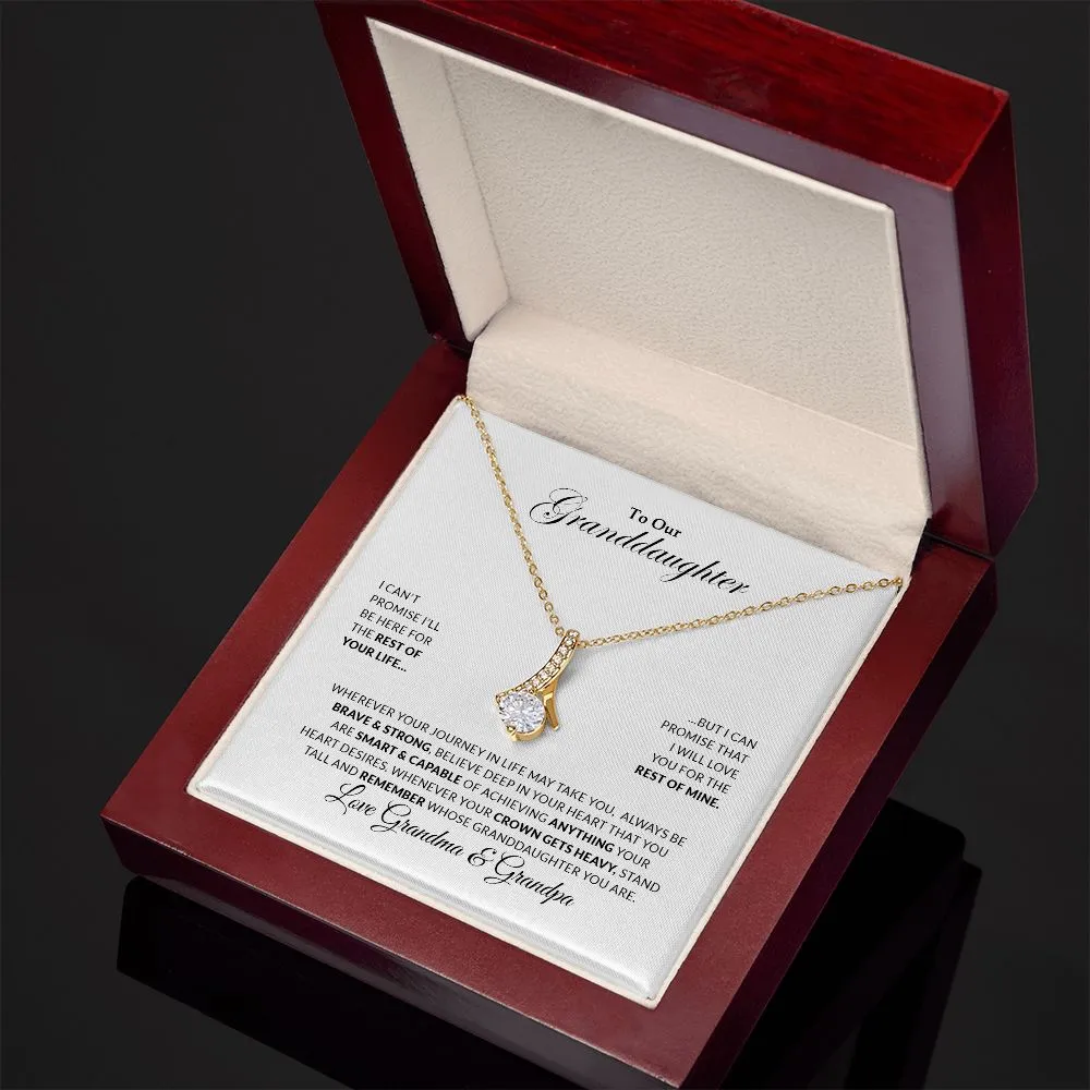 To Our Granddaughter | Always Be Brave &  Strong - Alluring Beauty necklace