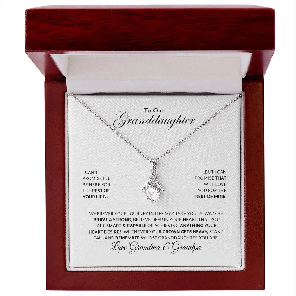 To Our Granddaughter | Always Be Brave &  Strong - Alluring Beauty necklace