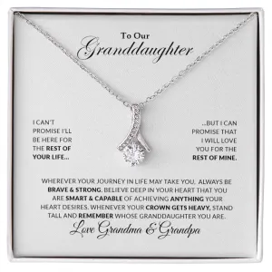 To Our Granddaughter | Always Be Brave &  Strong - Alluring Beauty necklace