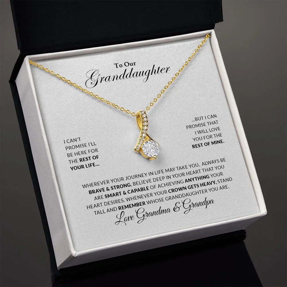 To Our Granddaughter | Always Be Brave &  Strong - Alluring Beauty necklace