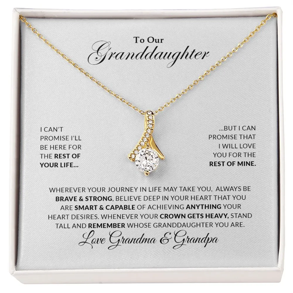 To Our Granddaughter | Always Be Brave &  Strong - Alluring Beauty necklace